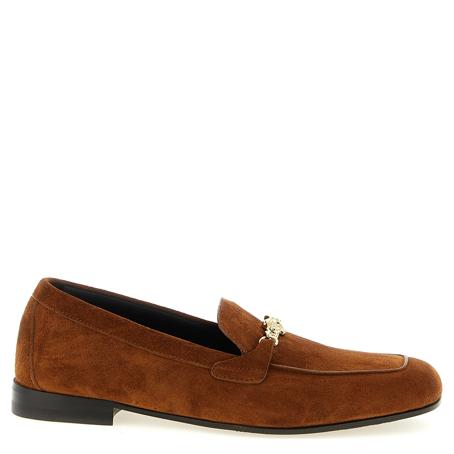 Brown Calfskin Slip-On Loafers