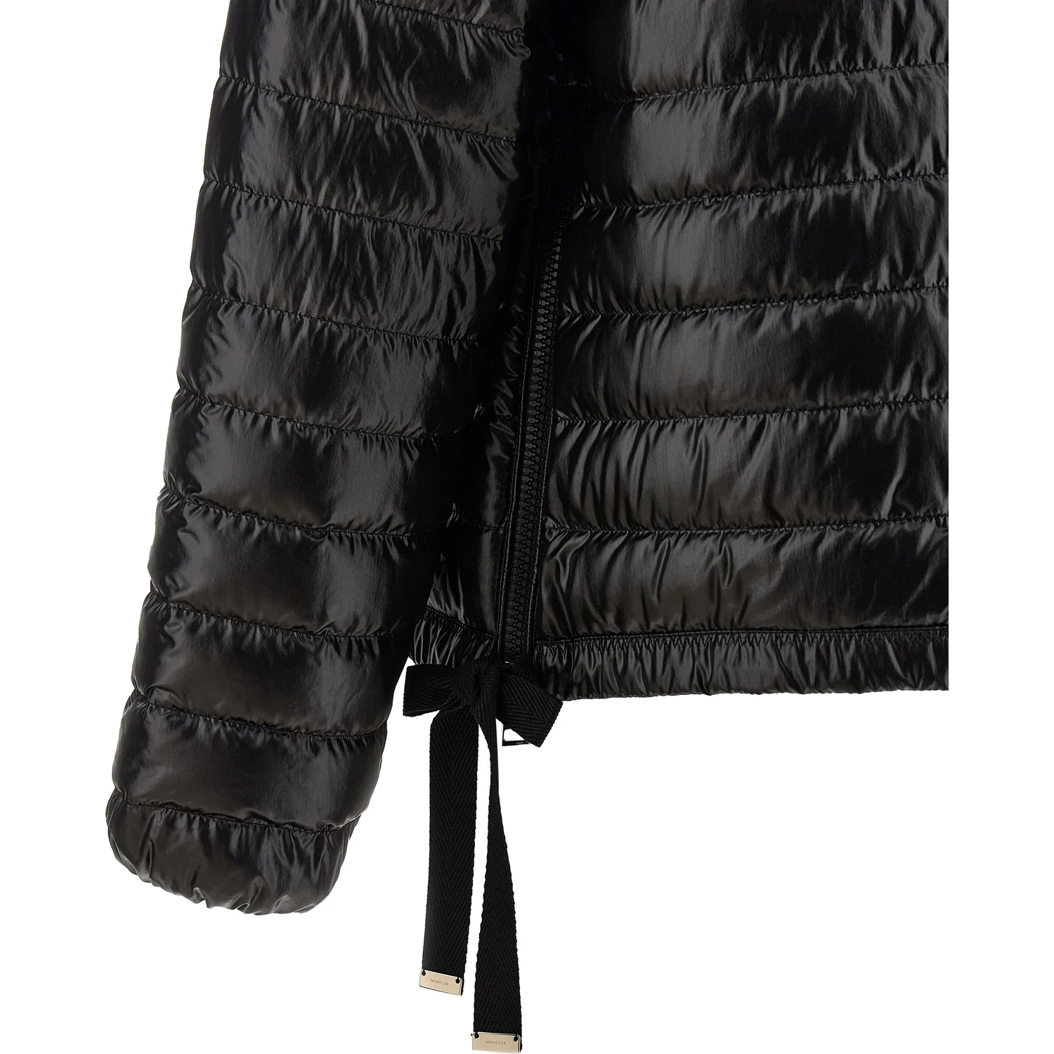 Black Polyamide Full-Length Jacket