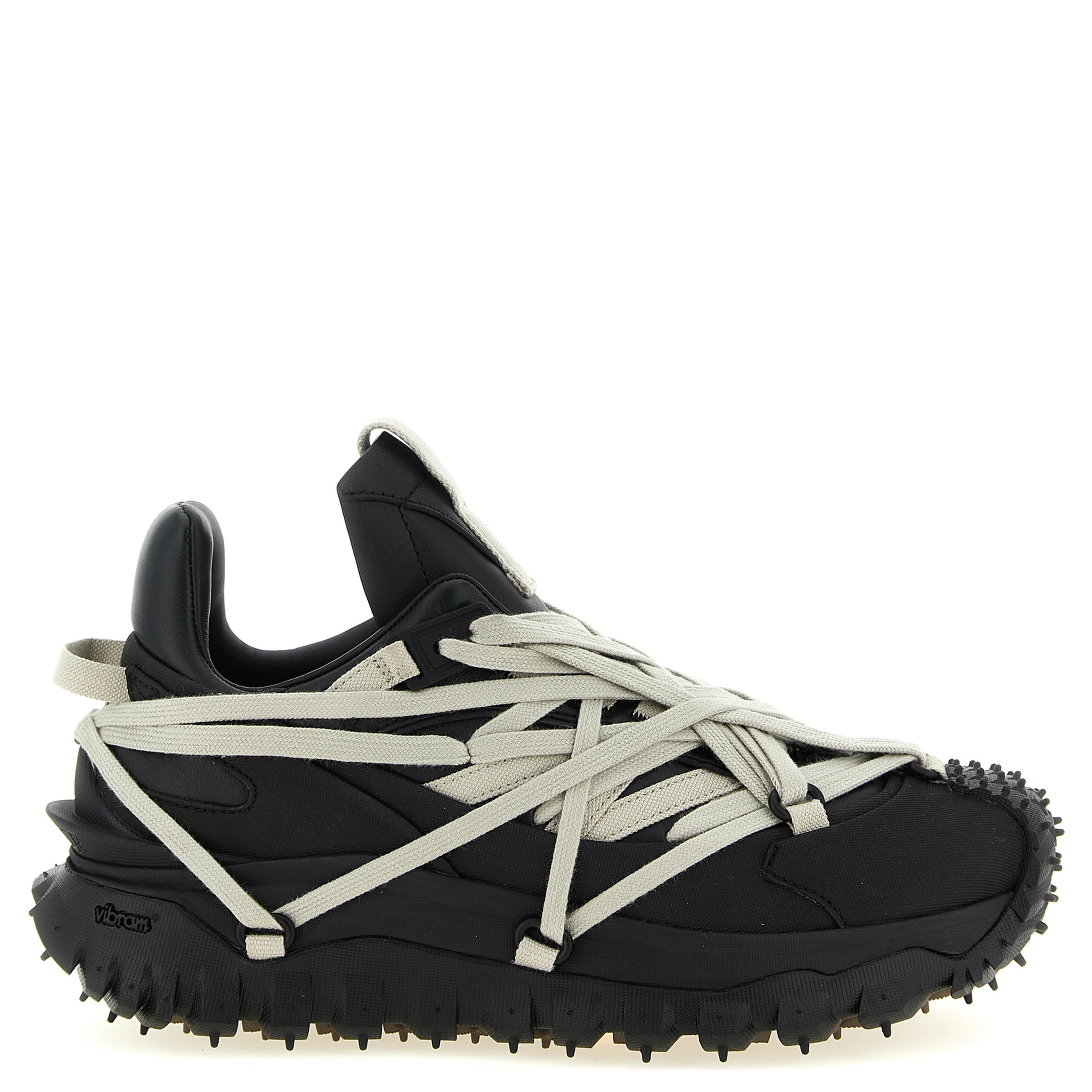Black Cowhide Athletic Sneakers