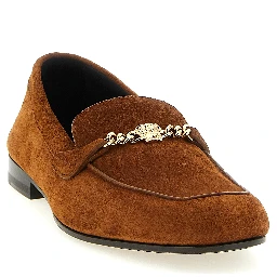 Brown Calfskin Slip-On Loafers