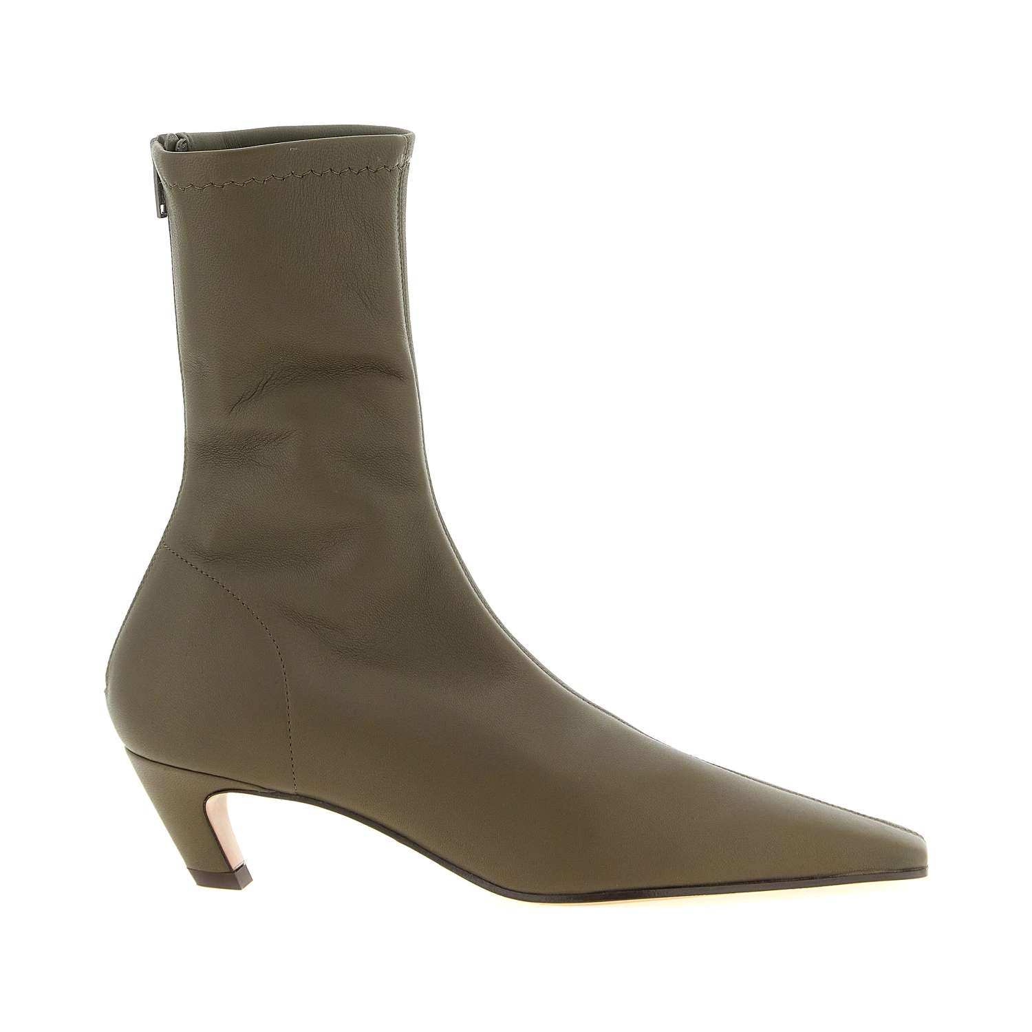 Bicolor Lambskin Ankle Boots