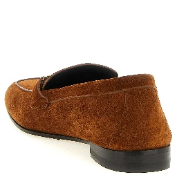 Brown Calfskin Slip-On Loafers
