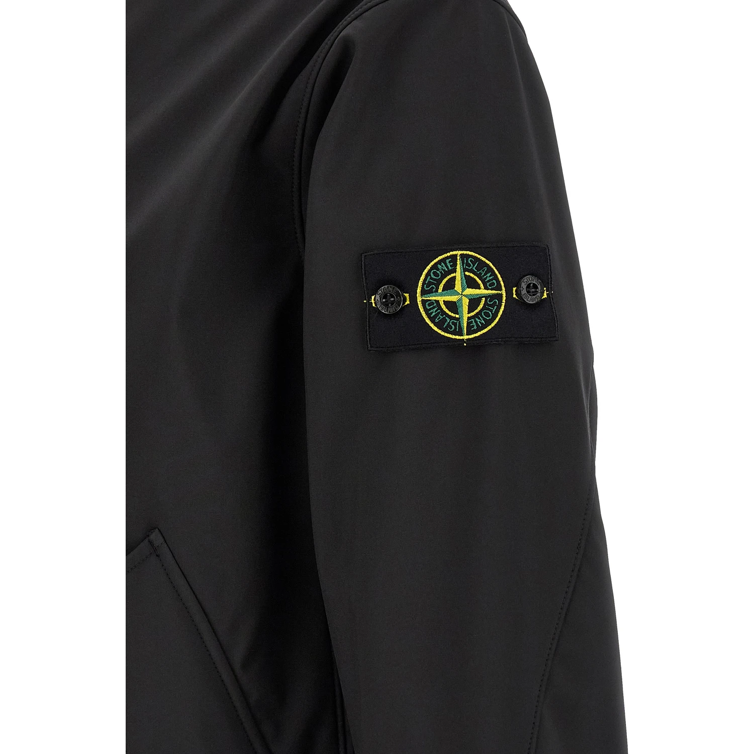 Black Polyester Shell Jacket