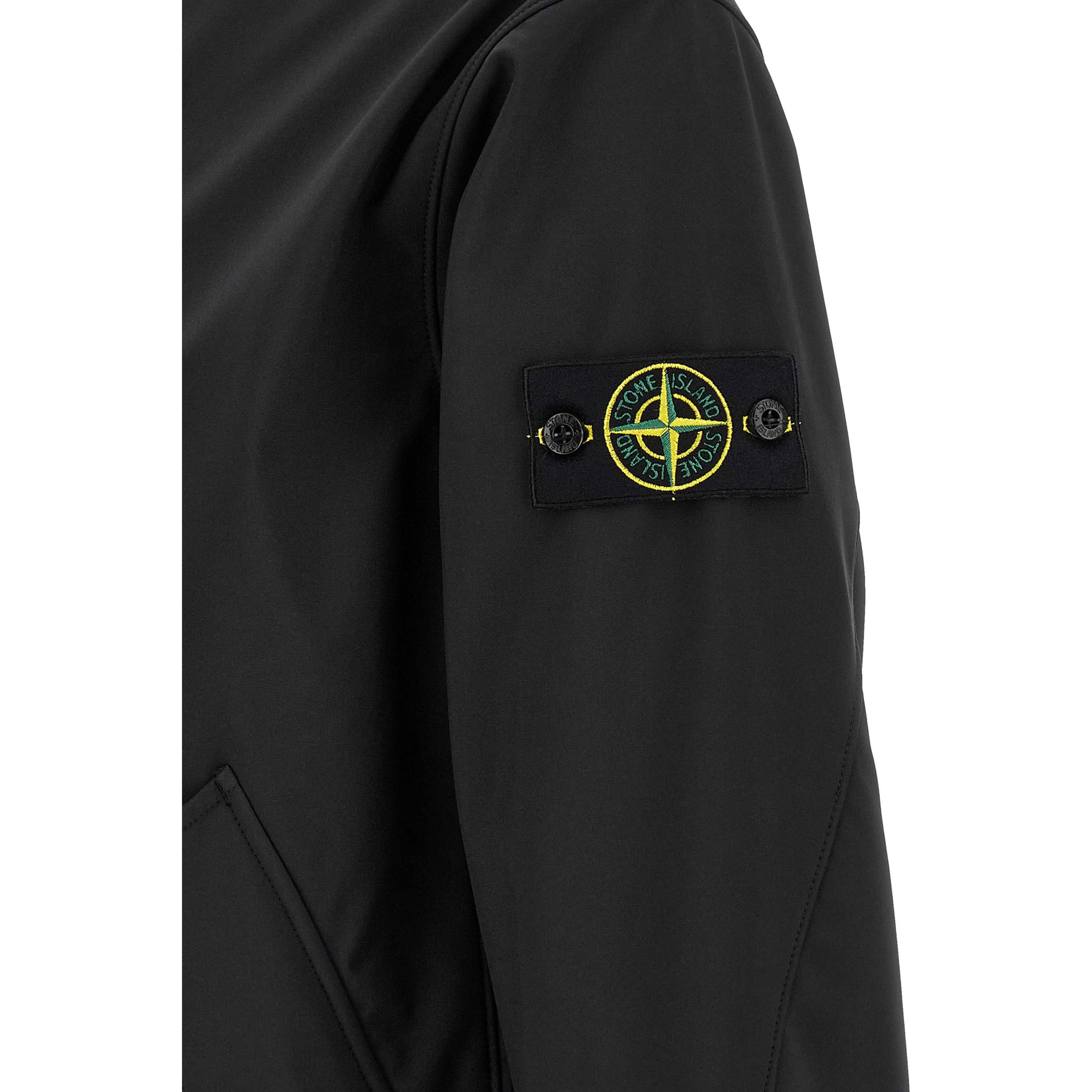 Black Polyester Shell Jacket