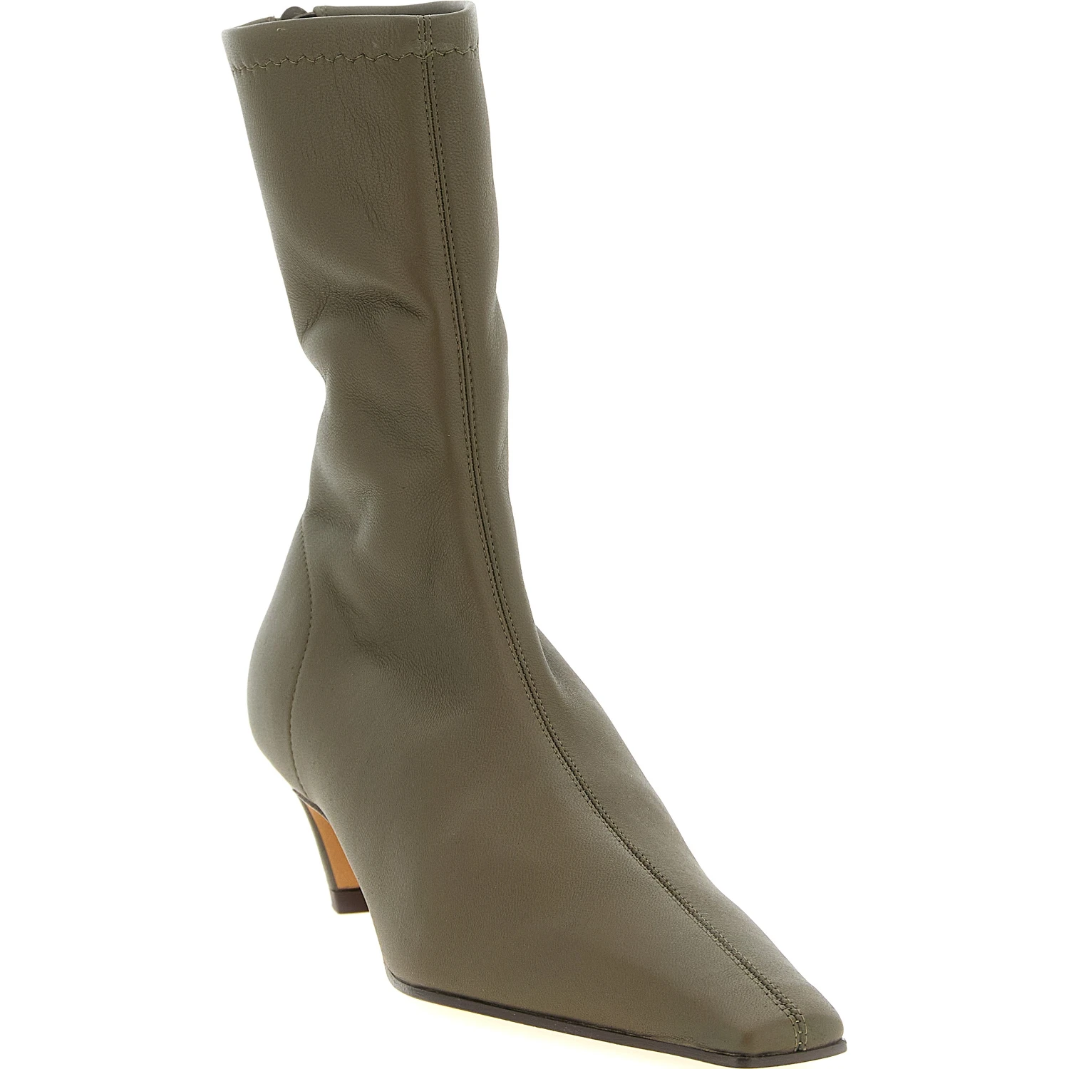 Bicolor Lambskin Ankle Boots