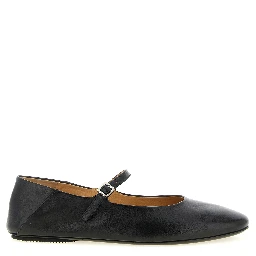 Black Calfskin Ballet Flats