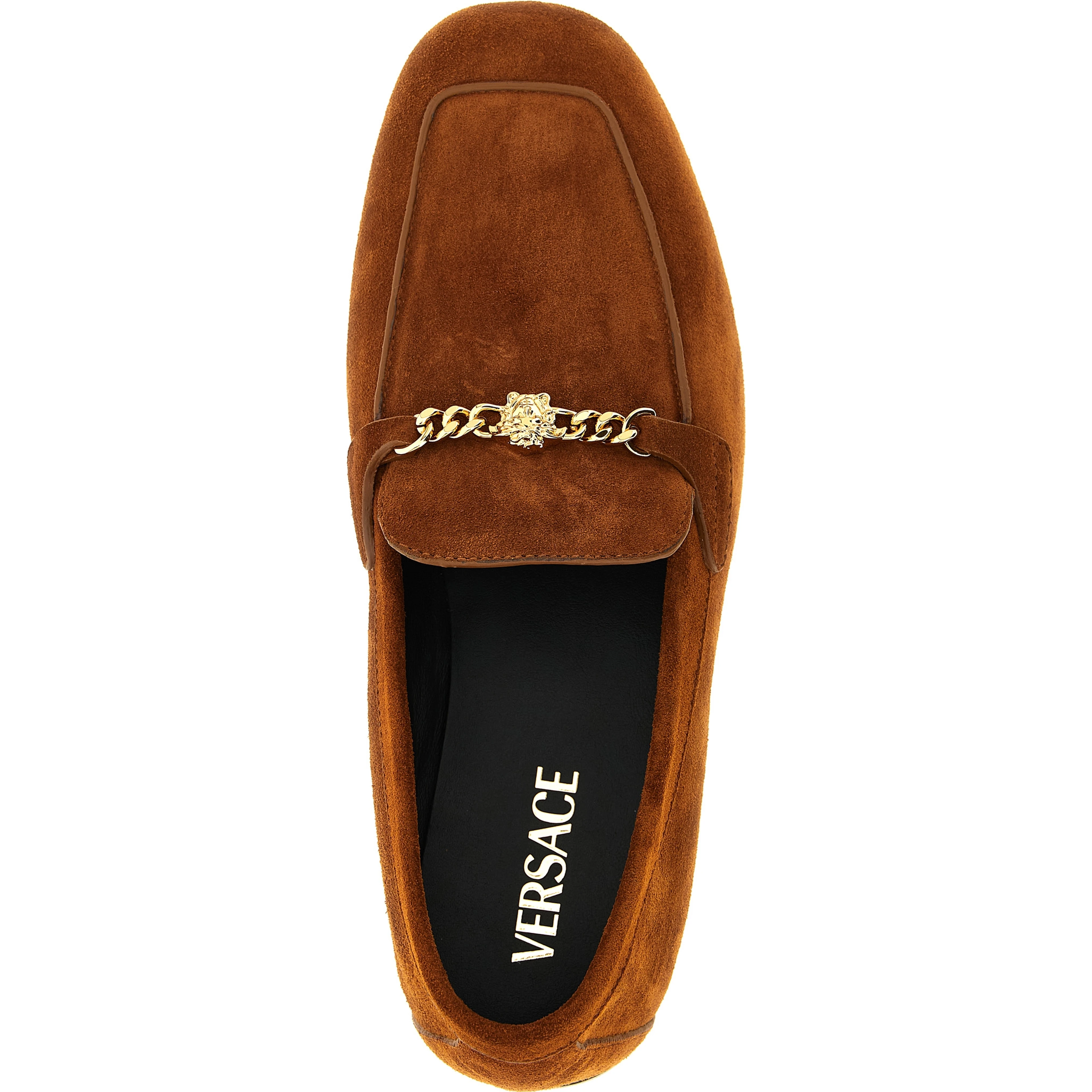 Brown Calfskin Slip-On Loafers