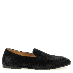 Black Calfskin Slip-On Loafers