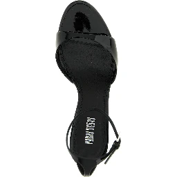 Black Calfskin Stiletto Heel Sandals