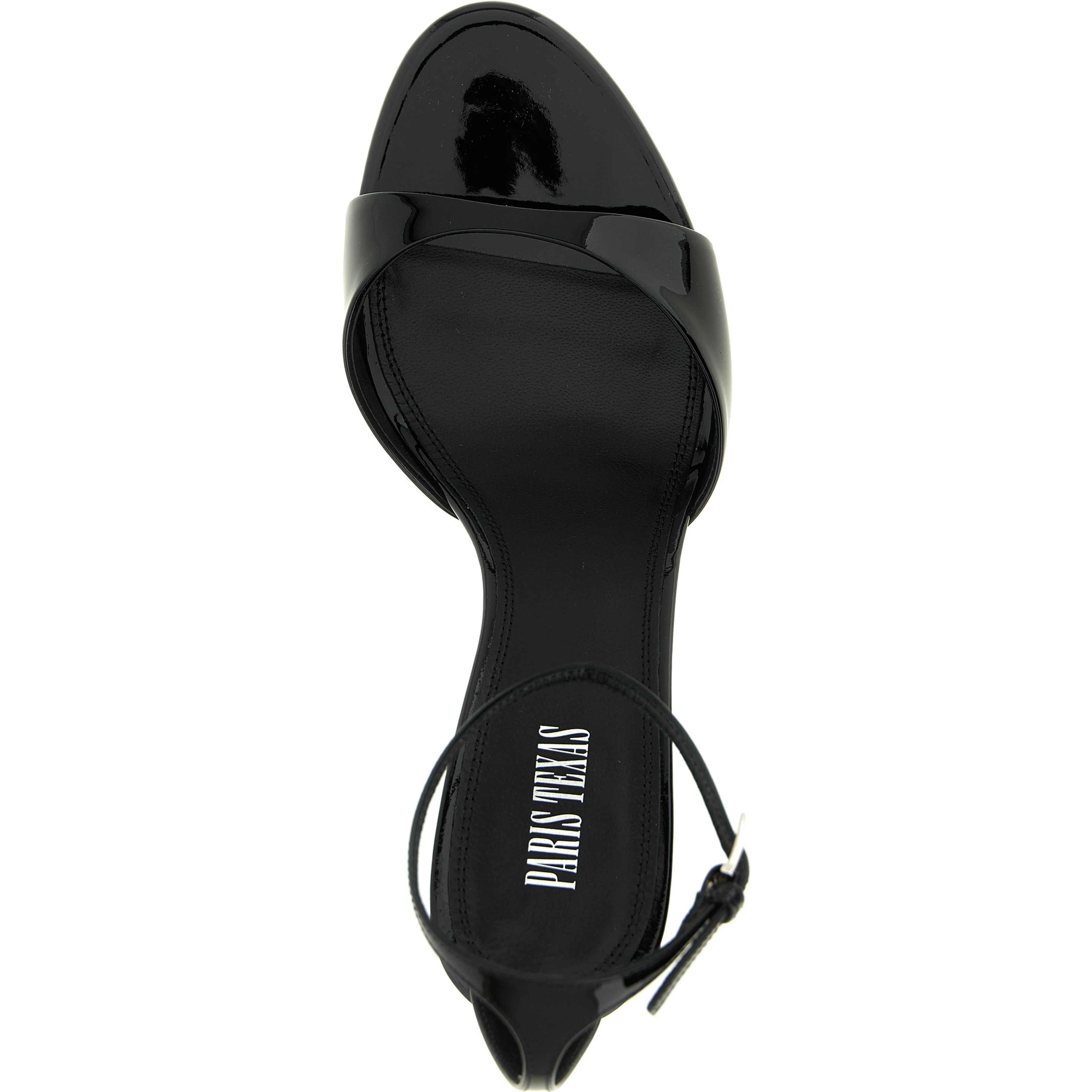 Black Calfskin Stiletto Heel Sandals