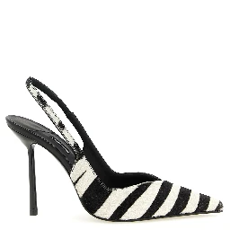 Bicolor Calfskin High Heel Pumps