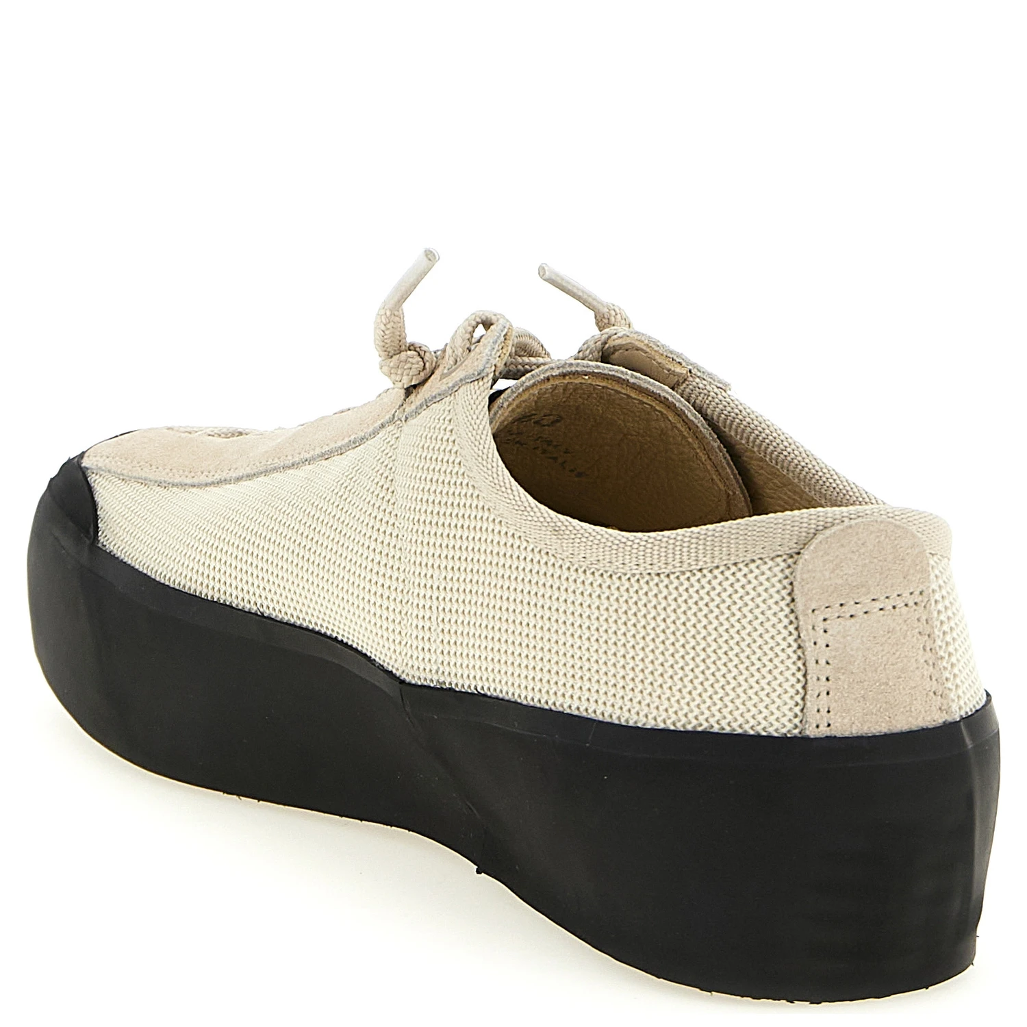 Beige Calfskin Low Top Sneakers