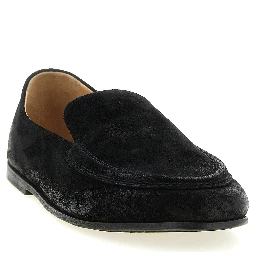 Black Calfskin Slip-On Loafers