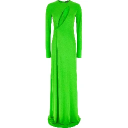 Bicolor Viscose Long Dress