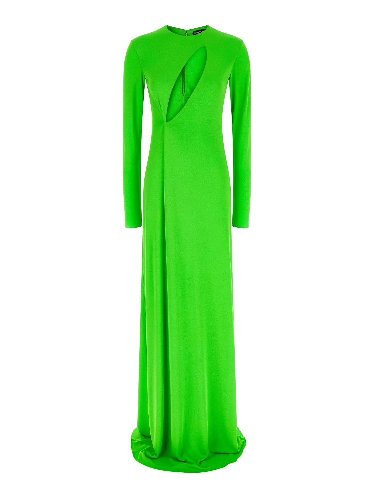 Bicolor Viscose Long Dress