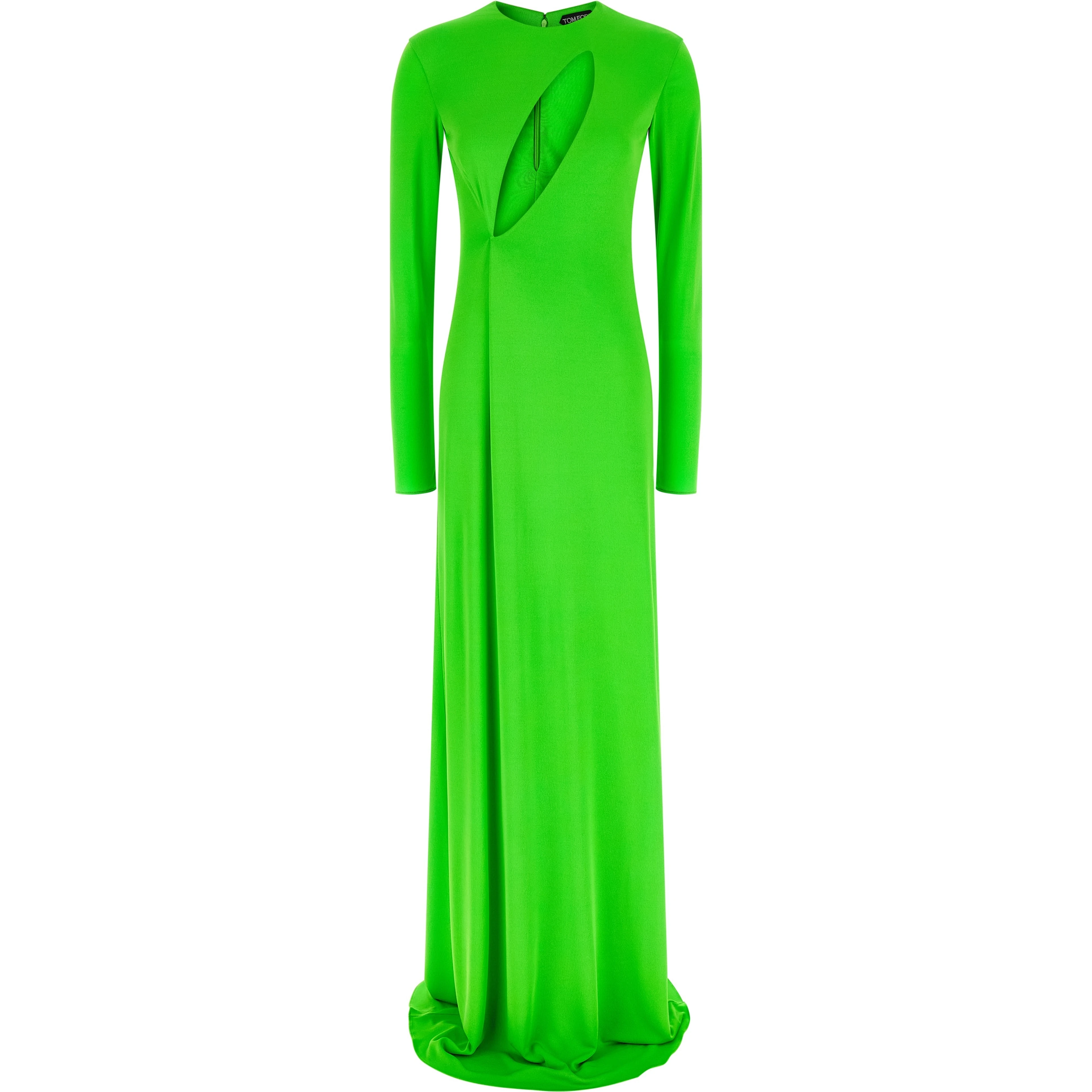 Bicolor Viscose Long Dress