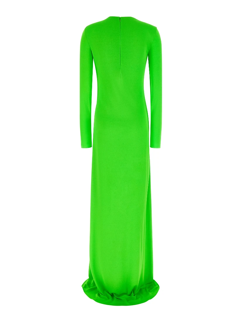 Bicolor Viscose Long Dress