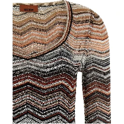 Brown Viscose Short Dress