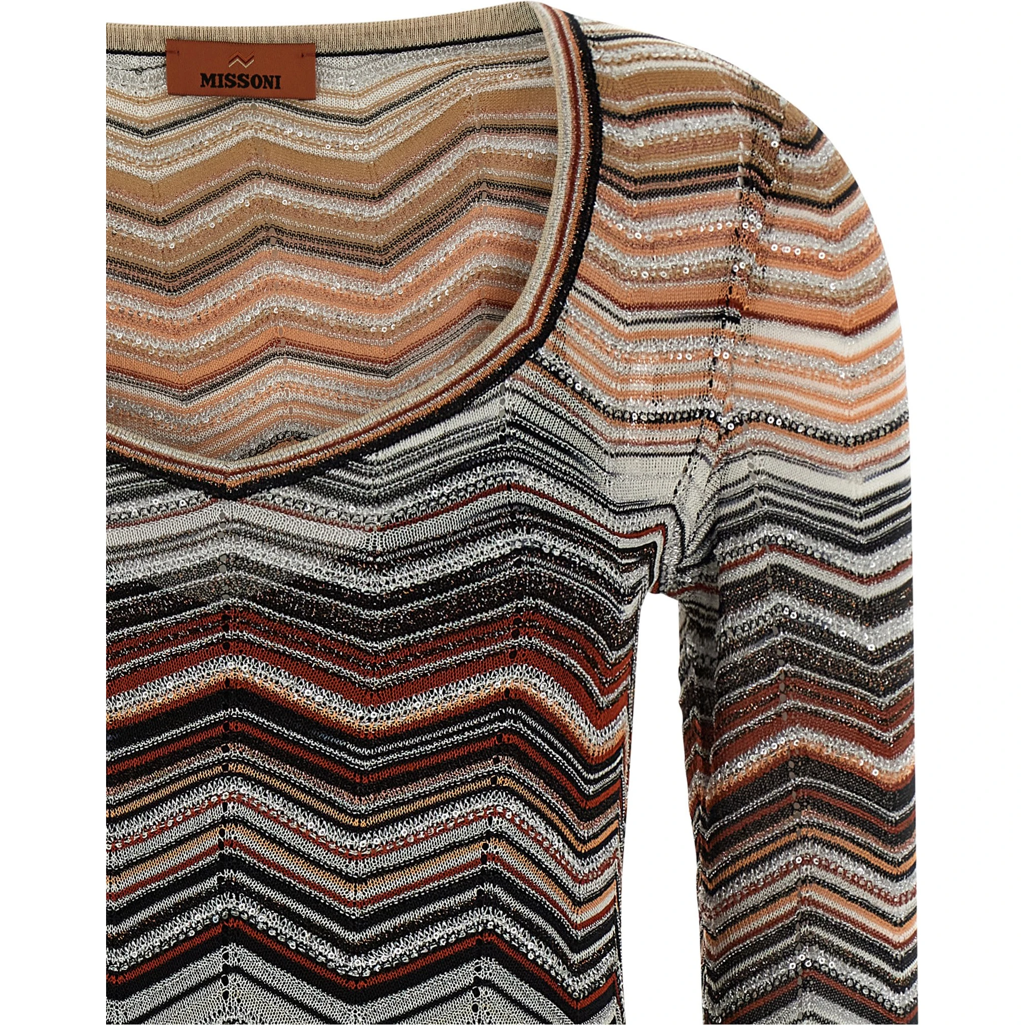 Brown Viscose Short Dress