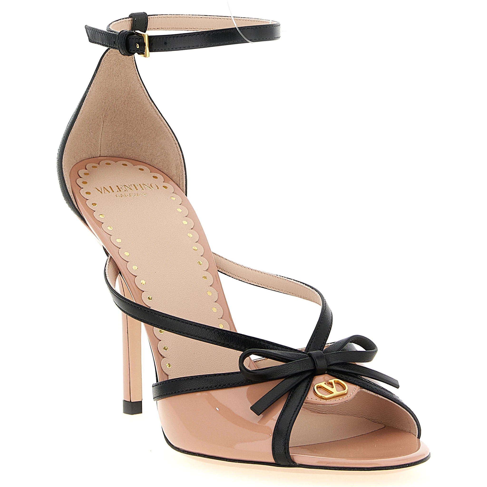 Multicolor Calfskin Stiletto Heel Sandals