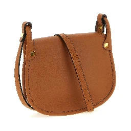 Brown Calfskin Shoulder Bag