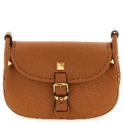 Brown Calfskin Shoulder Bag