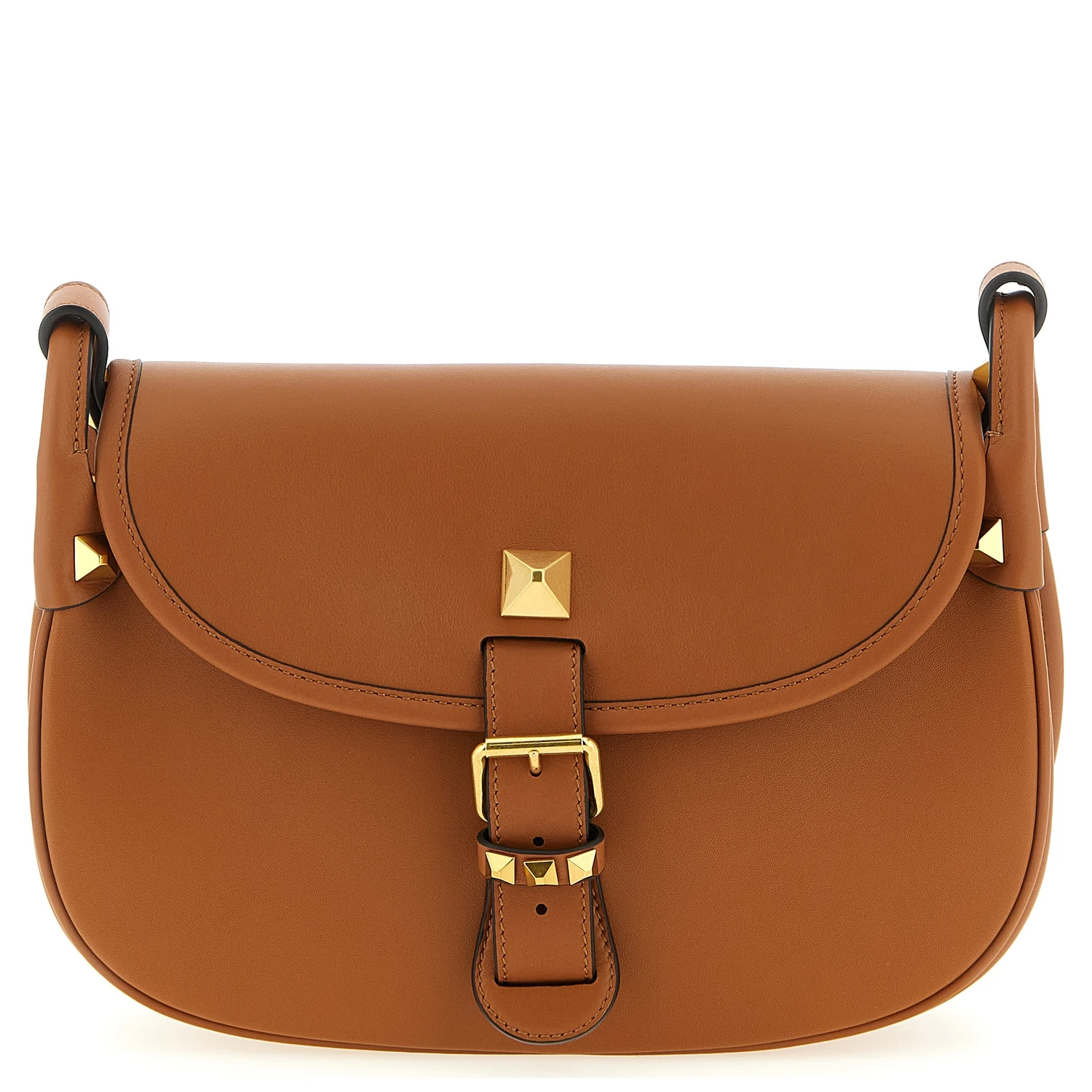 Brown Calfskin Shoulder Bag