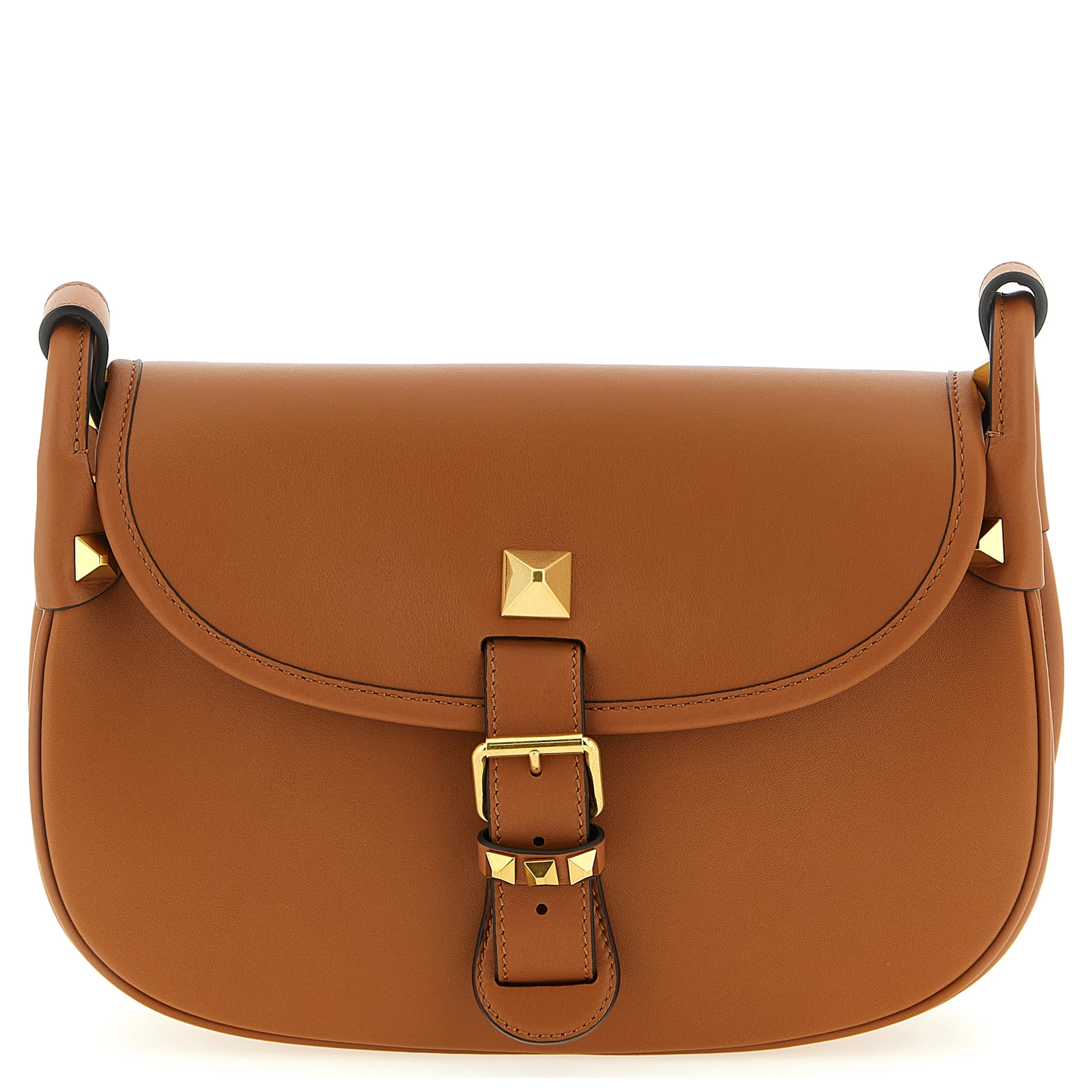 Brown Calfskin Shoulder Bag