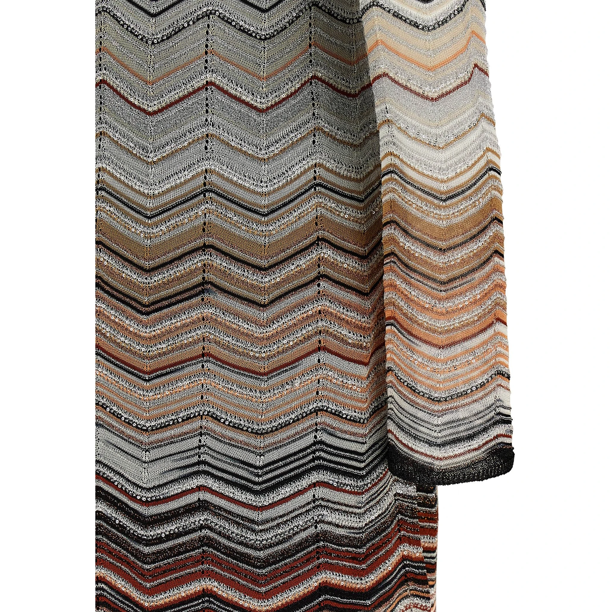 Brown Viscose Short Dress
