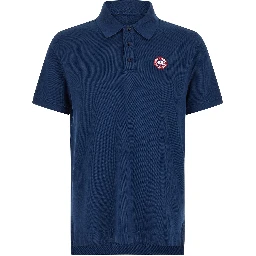 Blue Cotton Polo Shirt