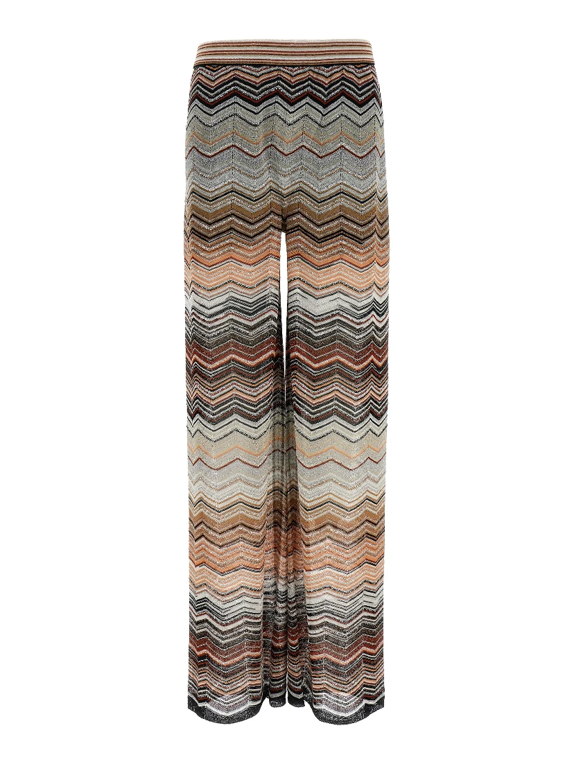 Multicolor Viscose Casual Pants