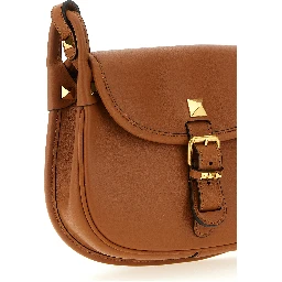 Brown Calfskin Shoulder Bag