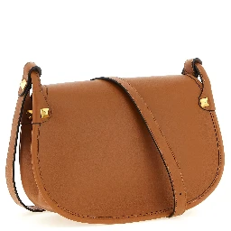 Brown Calfskin Shoulder Bag