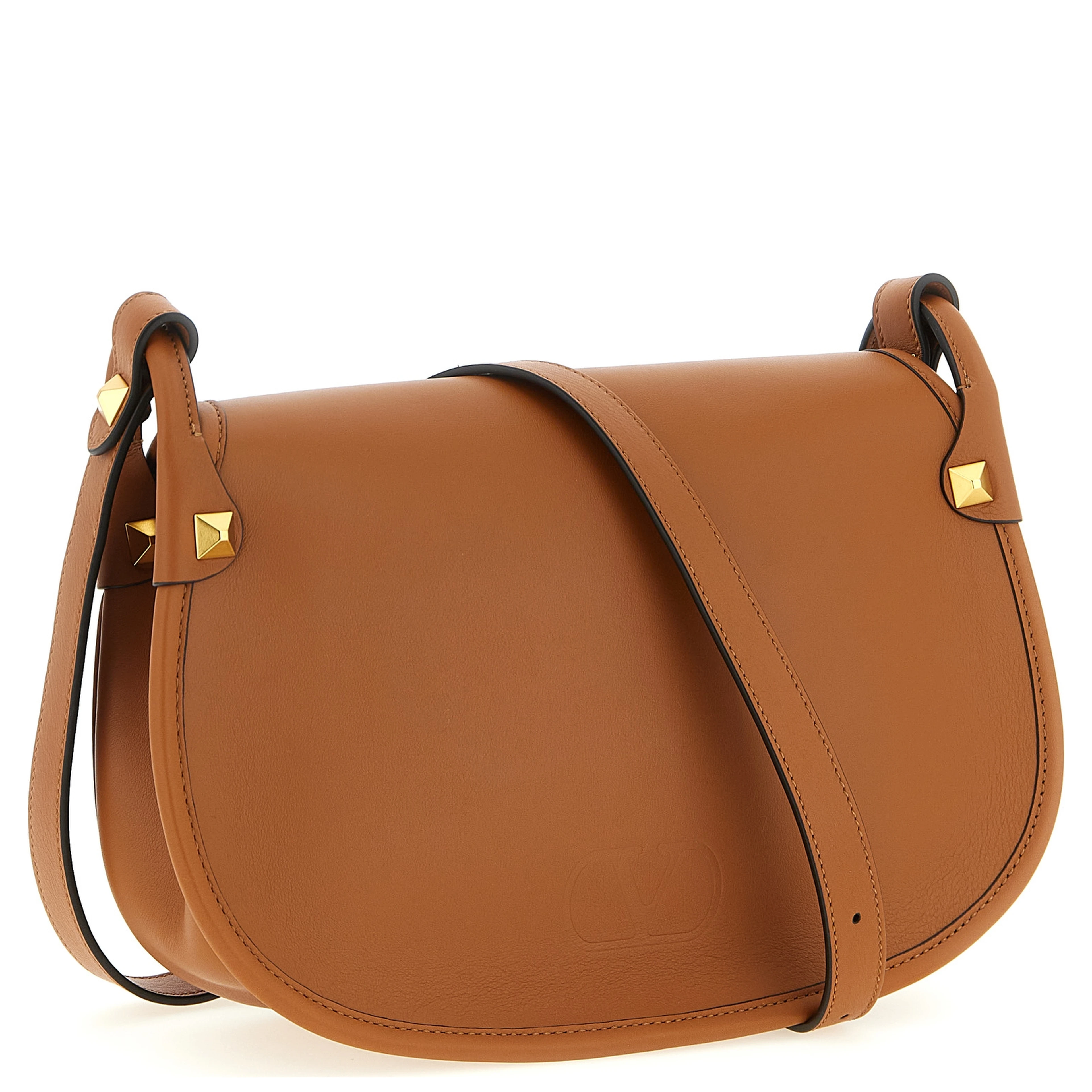 Brown Calfskin Shoulder Bag