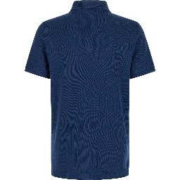 Blue Cotton Polo Shirt