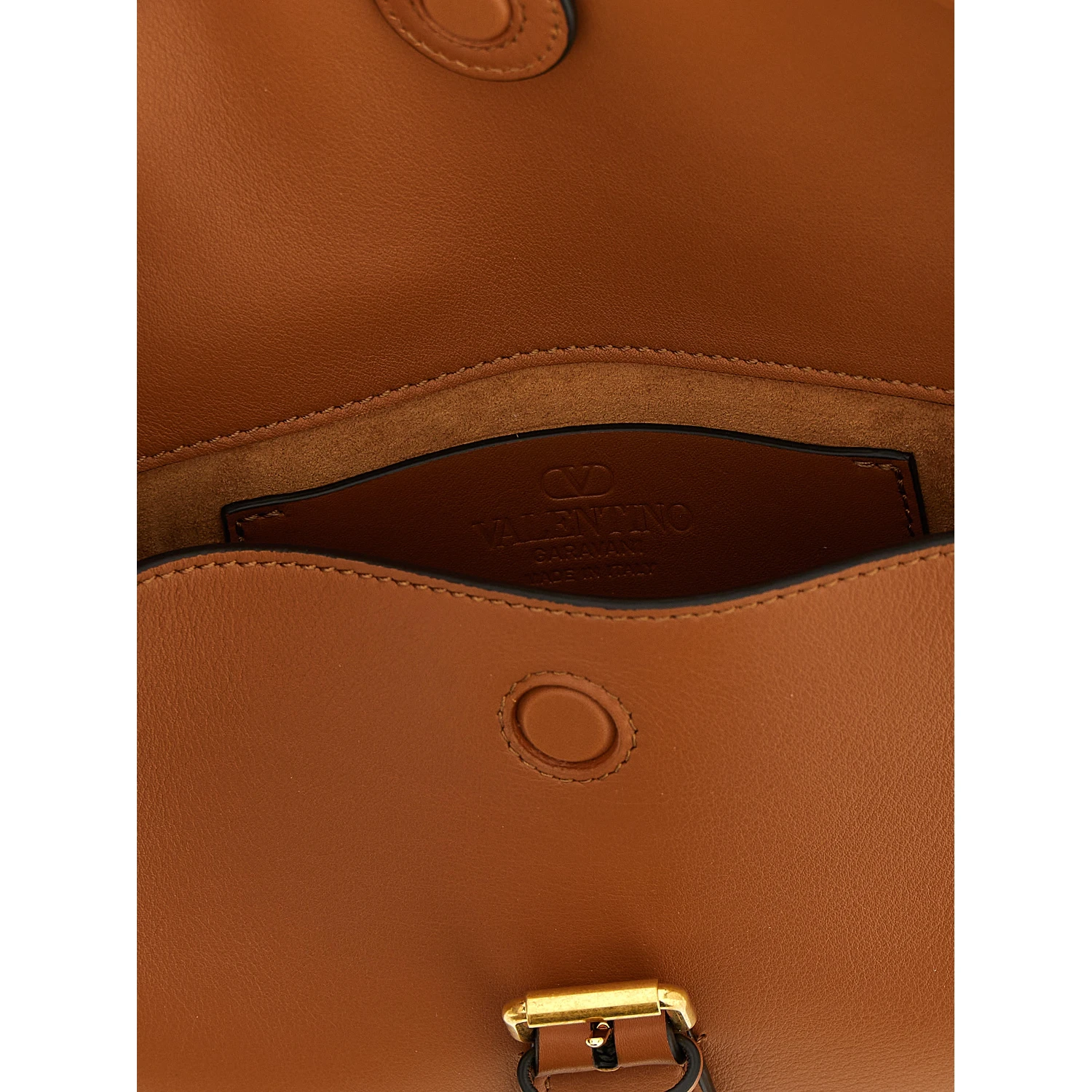 Brown Calfskin Shoulder Bag
