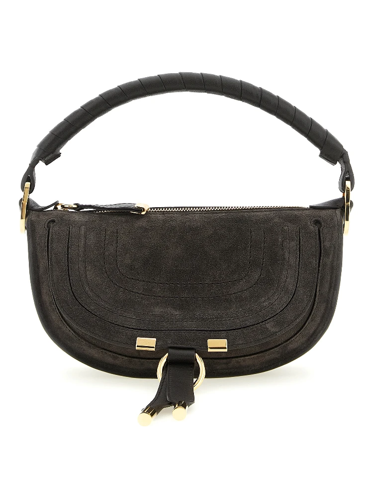 Brown Calfskin Shoulder Bag