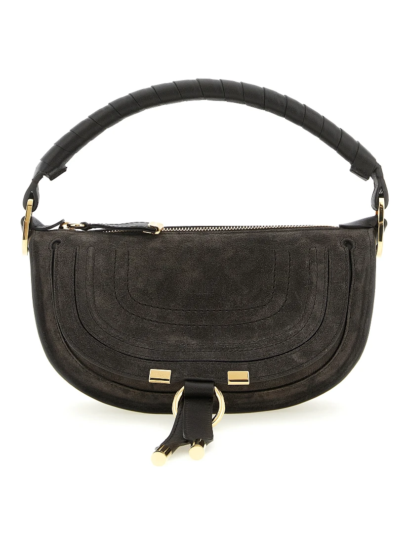 Brown Calfskin Shoulder Bag