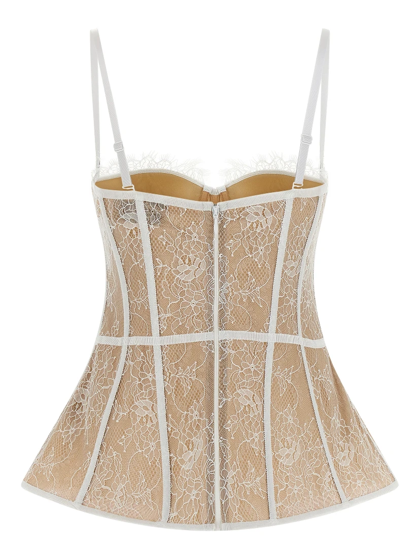 White Polyamide Tank Tops