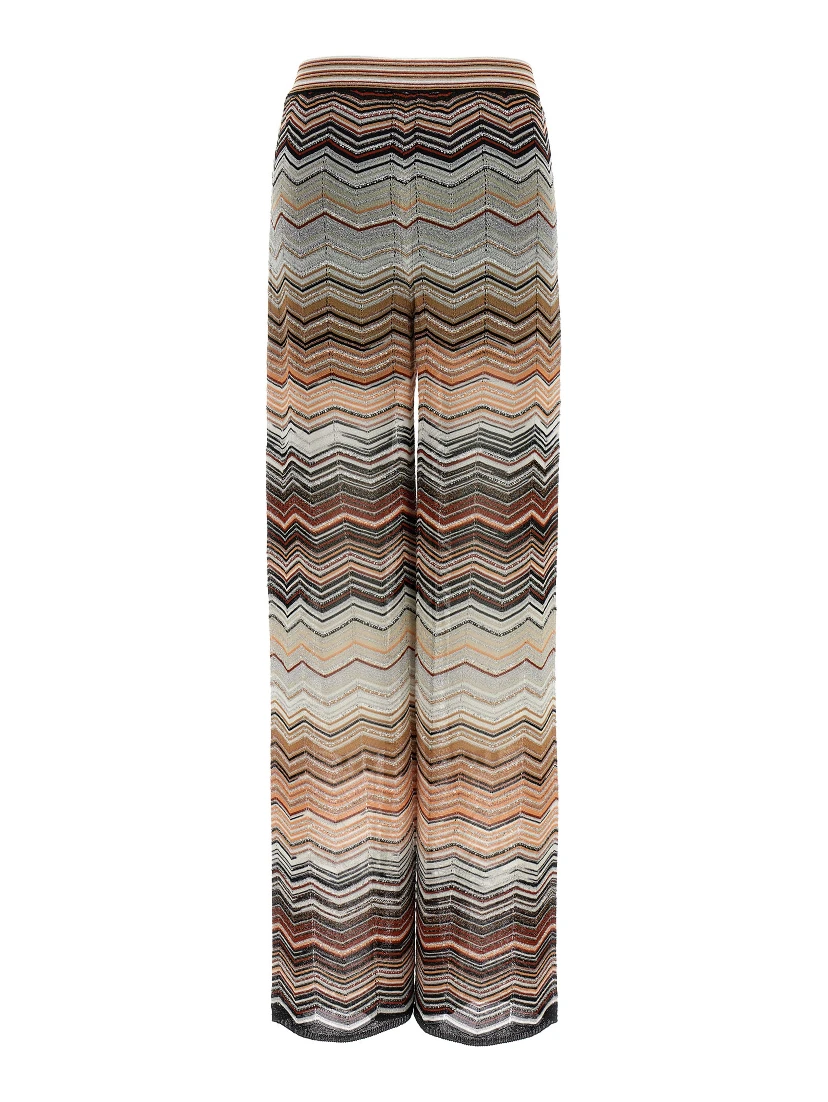 Multicolor Viscose Casual Pants