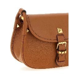 Brown Calfskin Shoulder Bag
