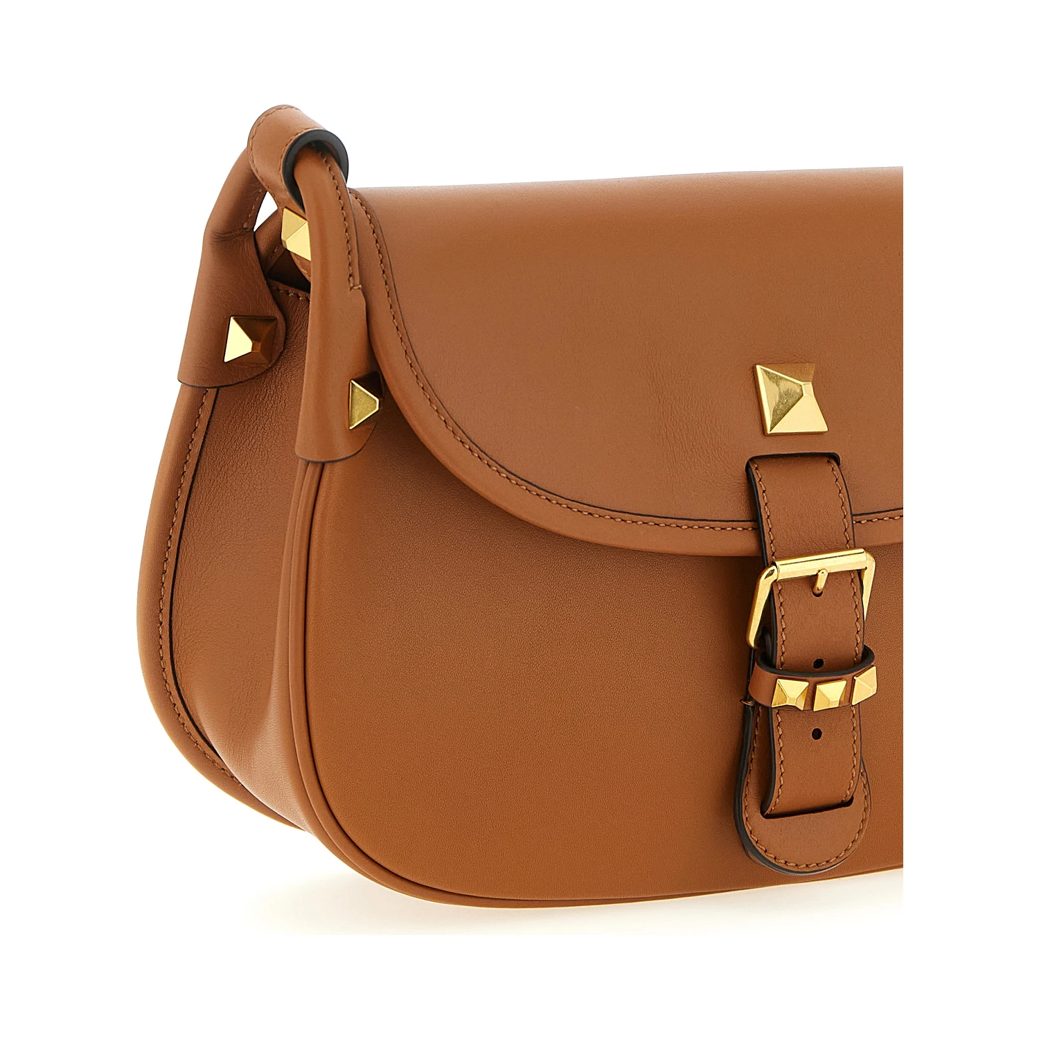 Brown Calfskin Shoulder Bag