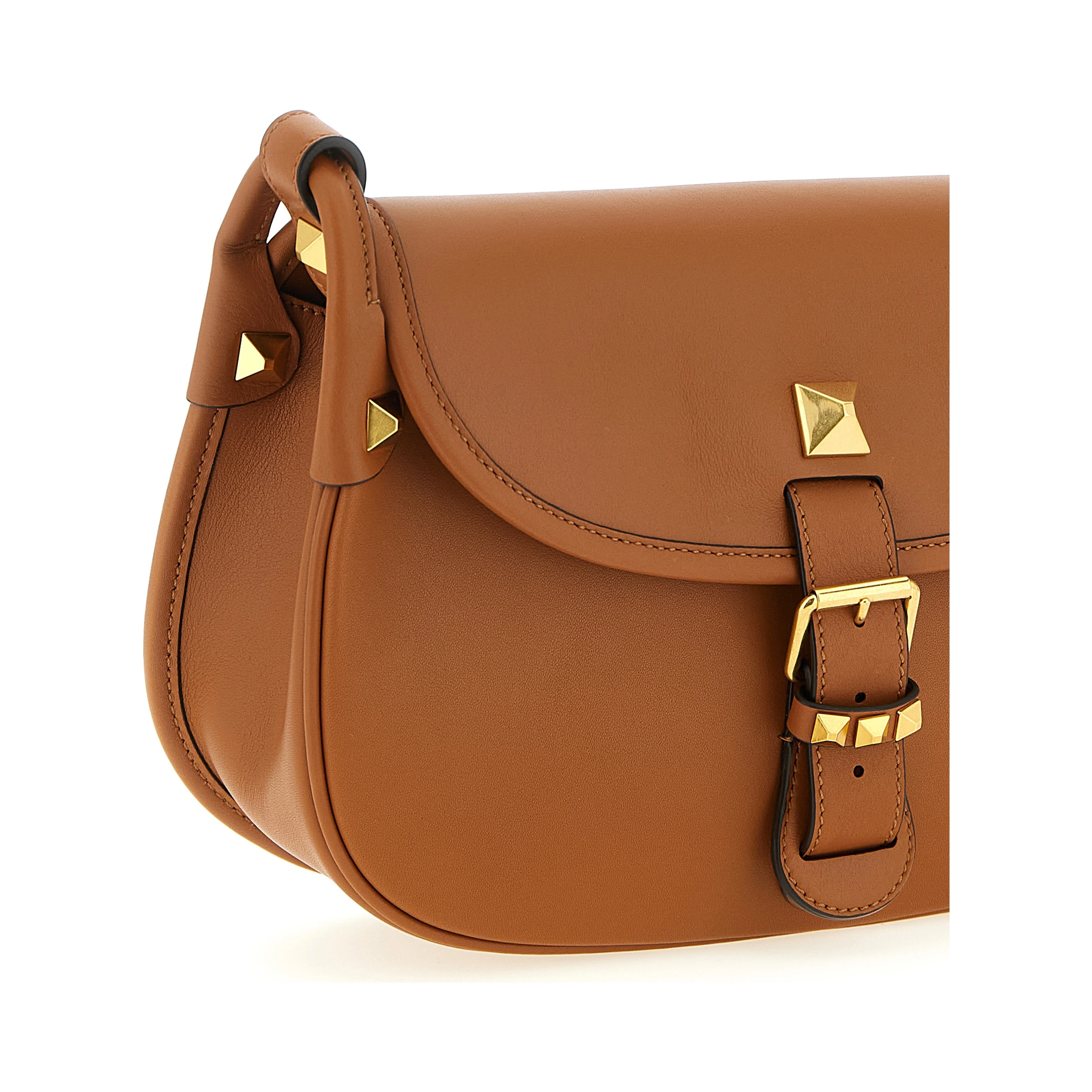 Brown Calfskin Shoulder Bag