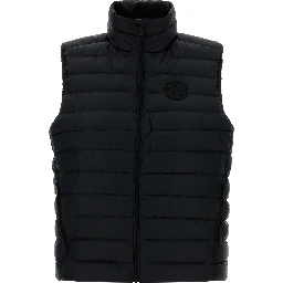 Black Polyamide Sleeveless Jacket