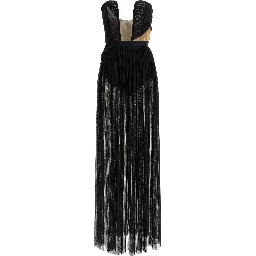 Black Viscose Long Dress