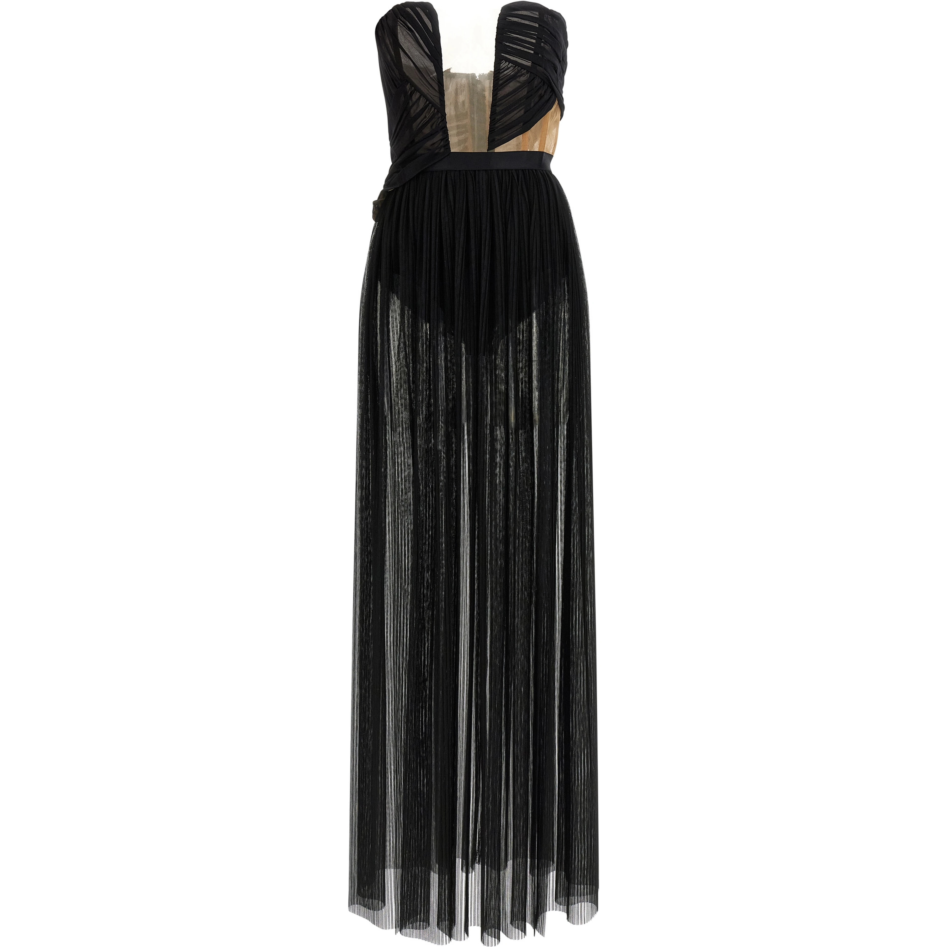 Black Viscose Long Dress