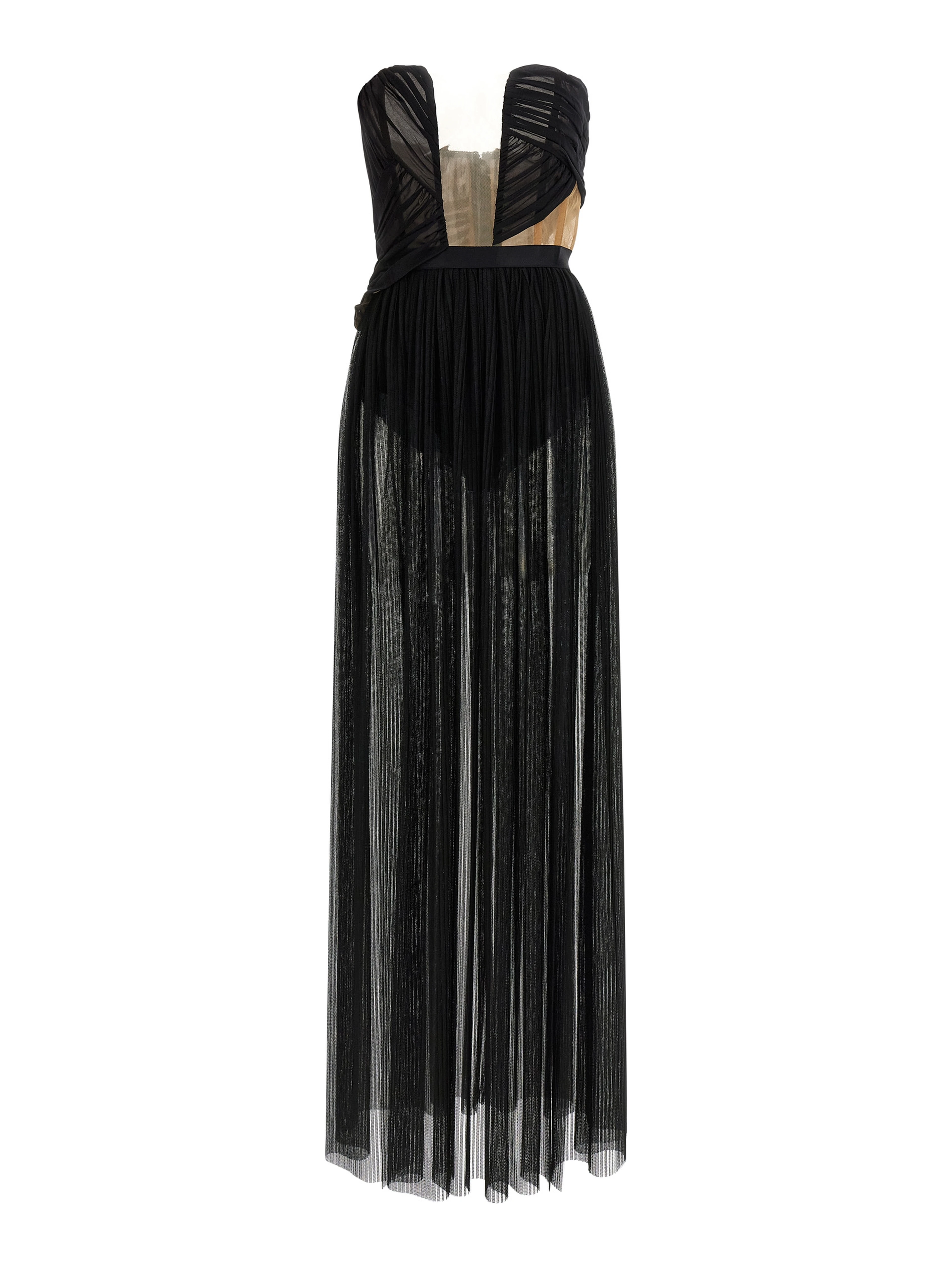 Black Viscose Long Dress