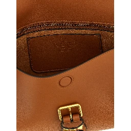 Brown Calfskin Shoulder Bag