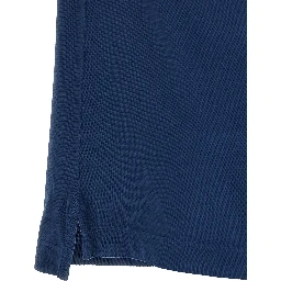 Blue Cotton Polo Shirt