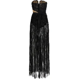 Black Viscose Long Dress